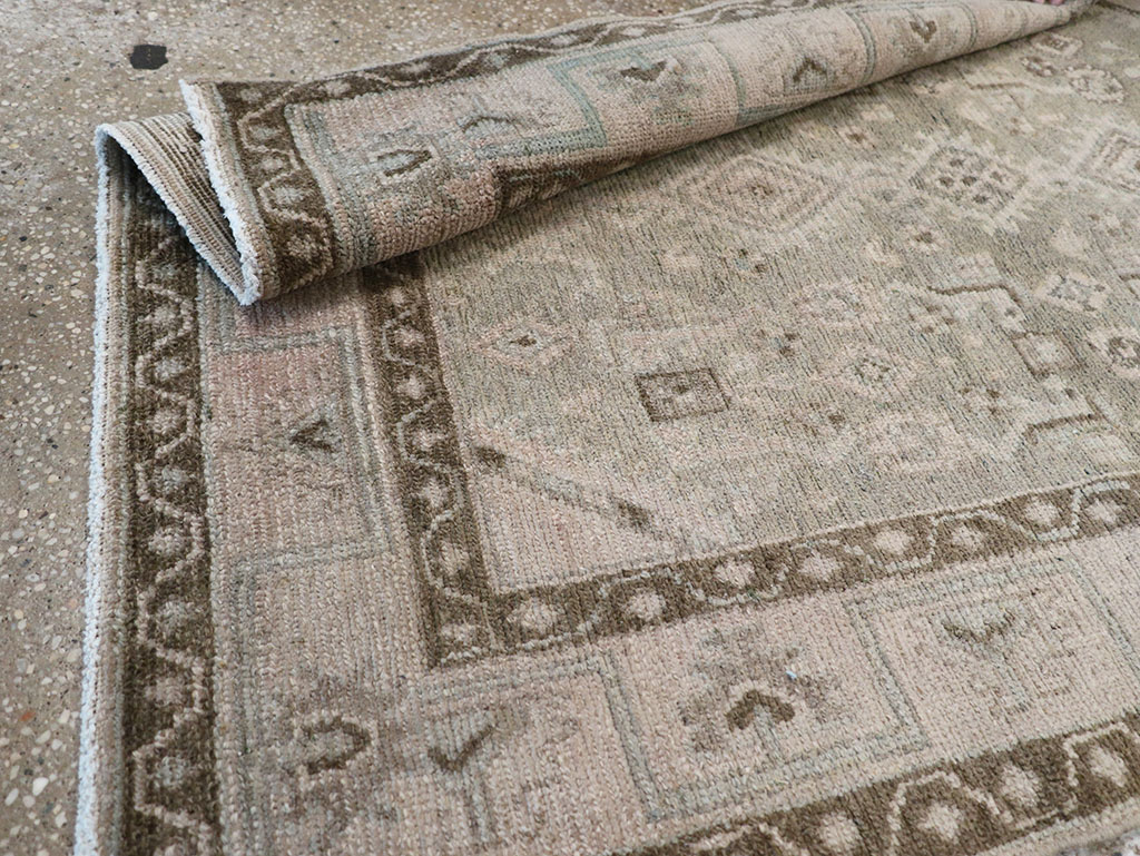 Vintage Persian Malayer Throw Rug, No.32820 - Staging