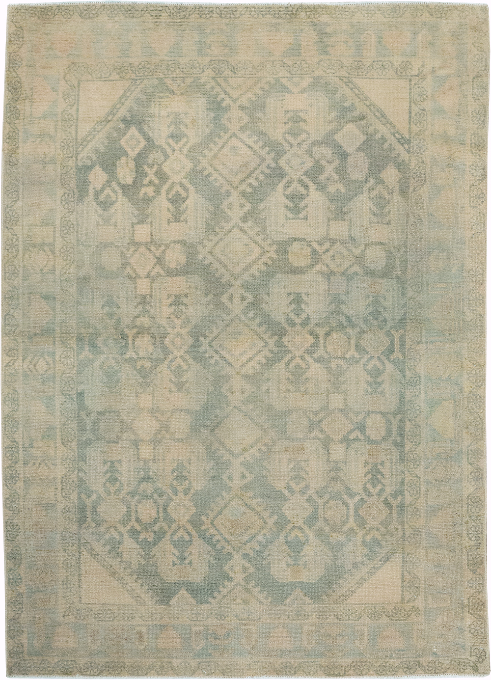 Vintage Persian Malayer Throw Rug, No.32821 - Staging