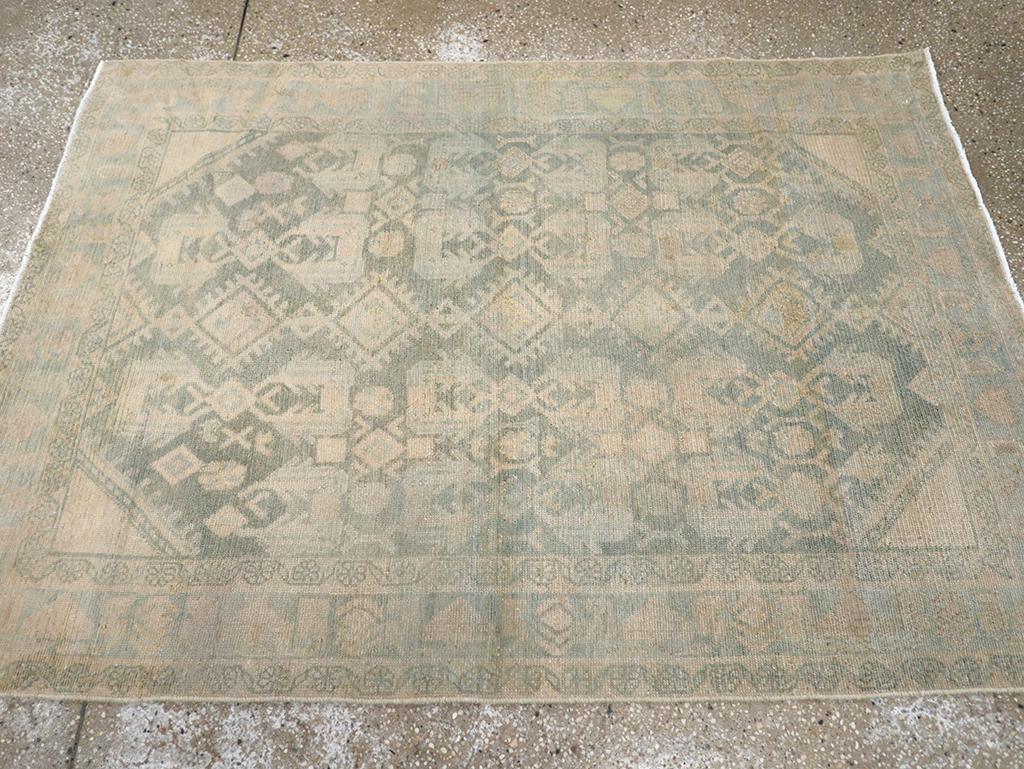 Vintage Persian Malayer Throw Rug, No.32821 - Staging