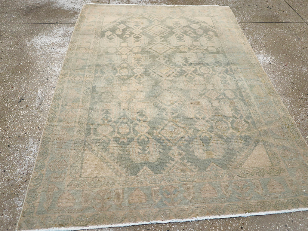 Vintage Persian Malayer Throw Rug, No.32821 - Staging
