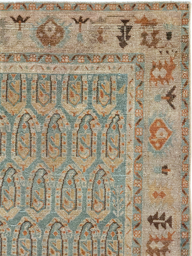 Vintage Persian Malayer Throw Rug, No.32822 - Staging