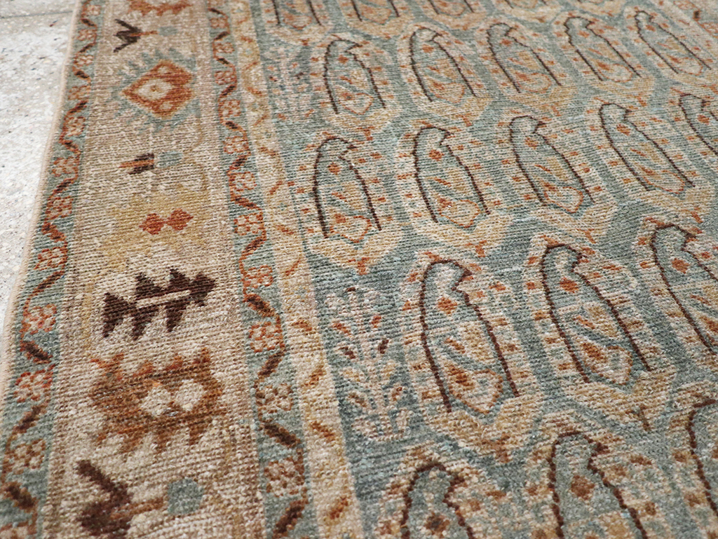 Vintage Persian Malayer Throw Rug, No.32822 - Staging