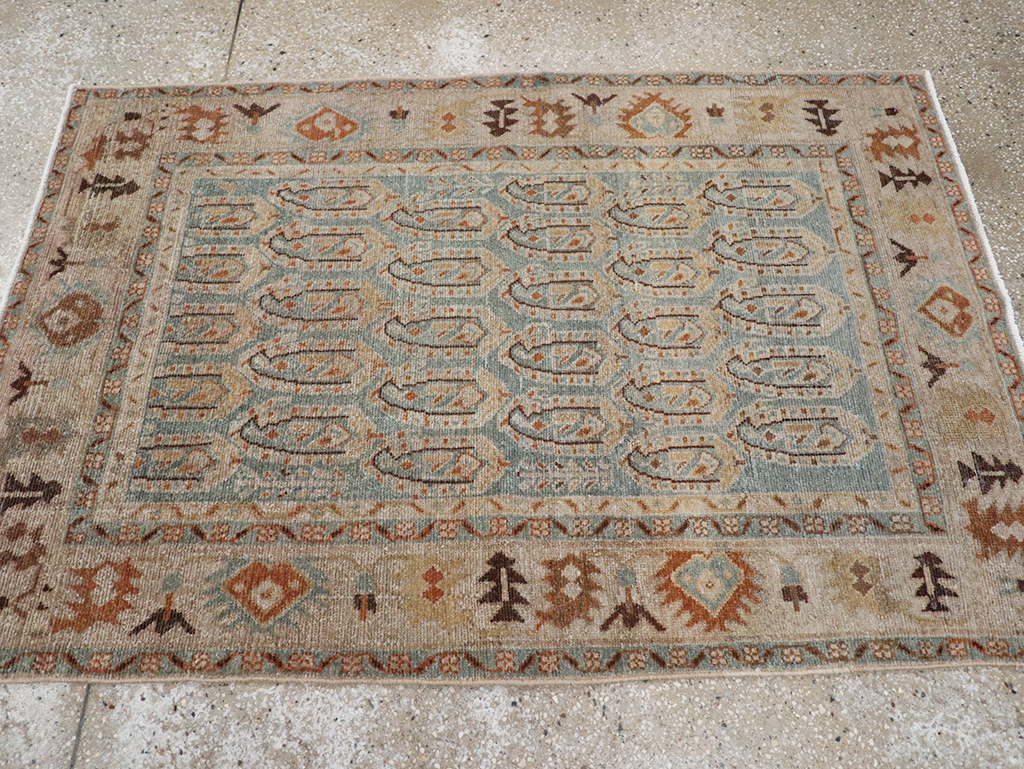 Vintage Persian Malayer Throw Rug, No.32822 - Staging