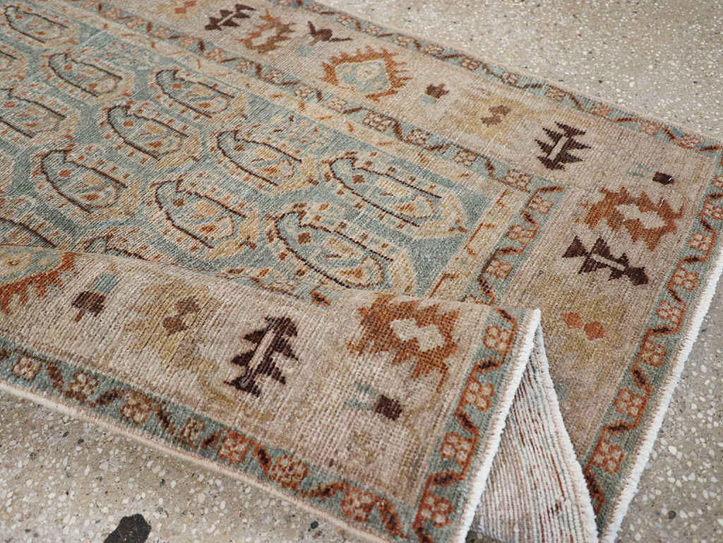 Vintage Persian Malayer Throw Rug, No.32822 - Staging