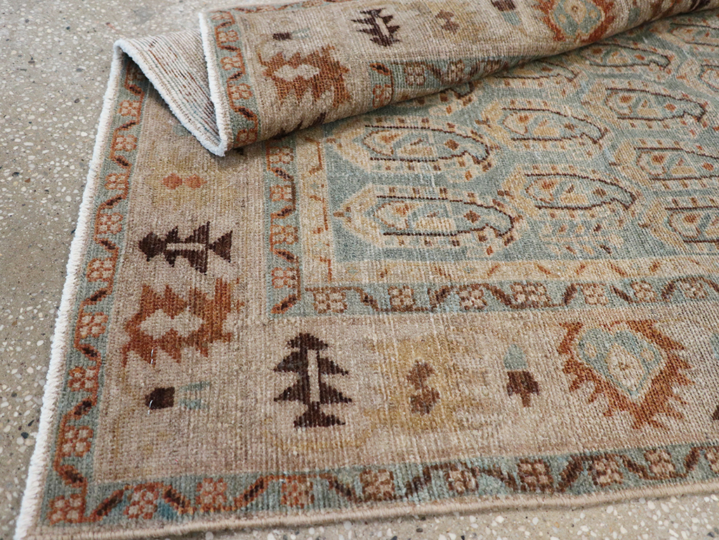 Vintage Persian Malayer Throw Rug, No.32822 - Staging