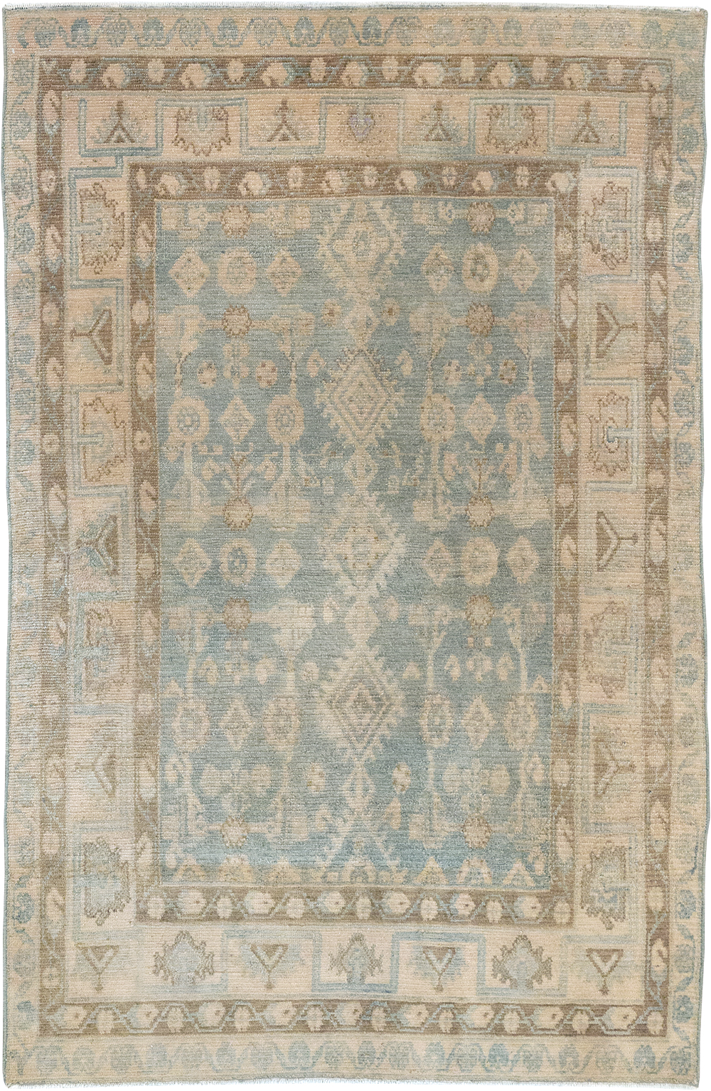 Vintage Persian Malayer Throw Rug, No.32823 - Staging