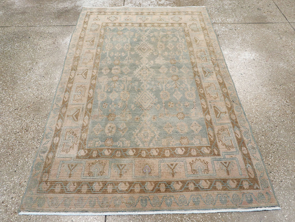 Vintage Persian Malayer Throw Rug, No.32823 - Staging