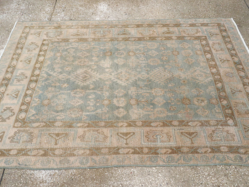 Vintage Persian Malayer Throw Rug, No.32823 - Staging