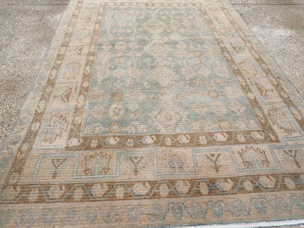 Vintage Persian Malayer Throw Rug, No.32823 - Staging
