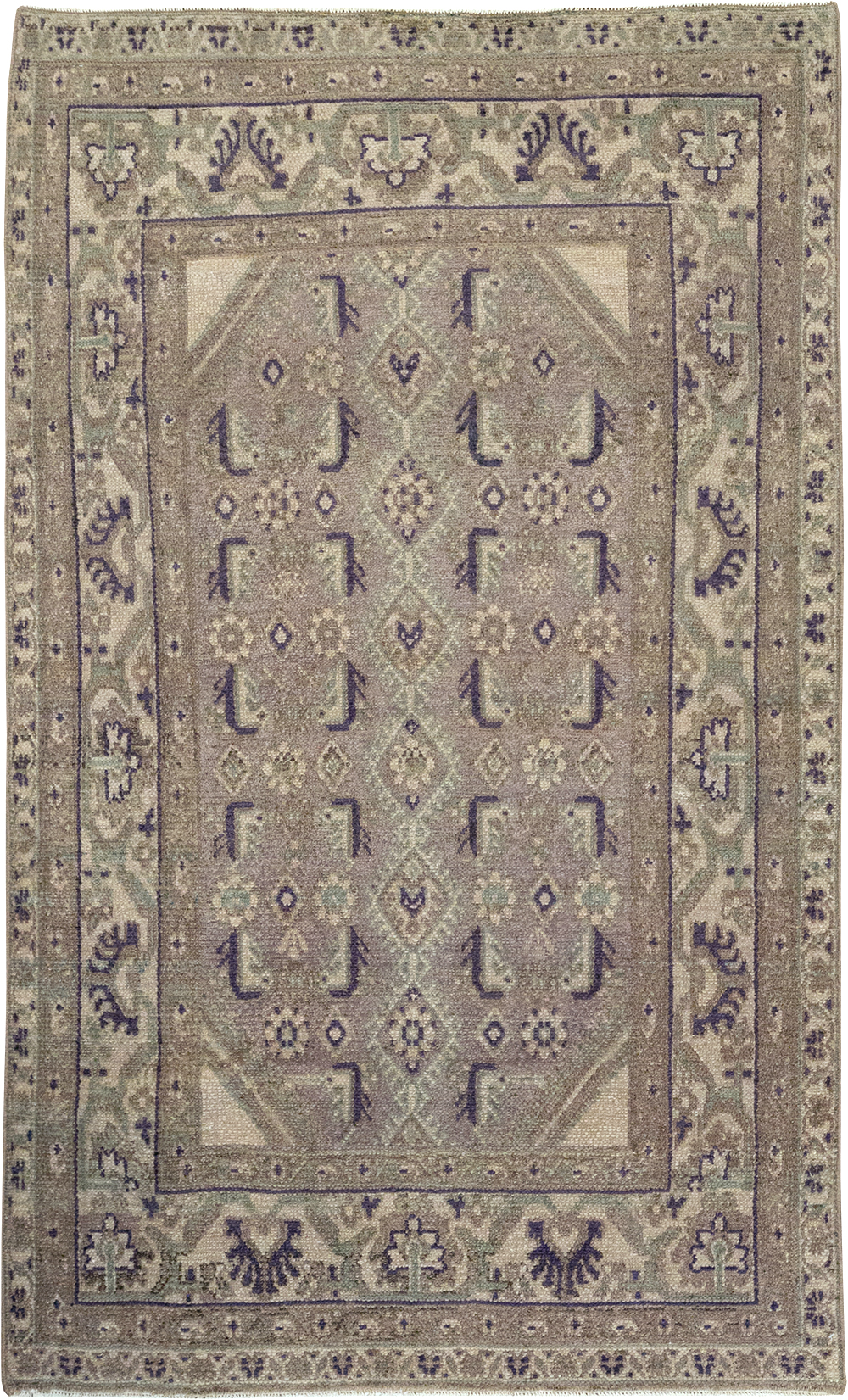 Vintage Persian Malayer Throw Rug, No.32824 - Staging