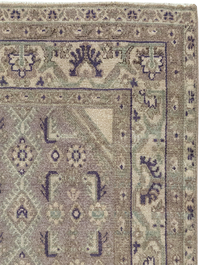 Vintage Persian Malayer Throw Rug, No.32824 - Staging