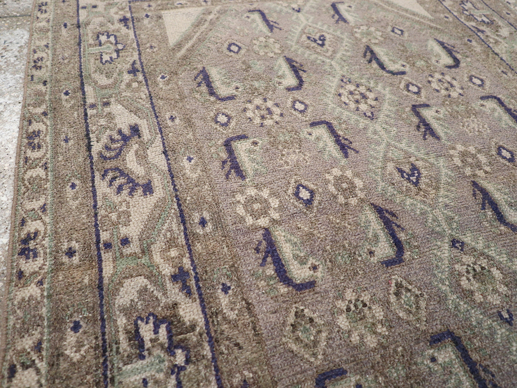 Vintage Persian Malayer Throw Rug, No.32824 - Staging