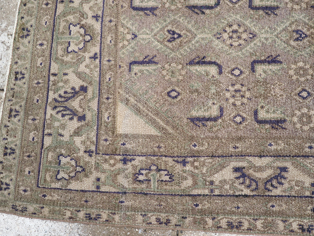 Vintage Persian Malayer Throw Rug, No.32824 - Staging