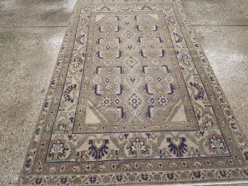 Vintage Persian Malayer Throw Rug, No.32824 - Staging