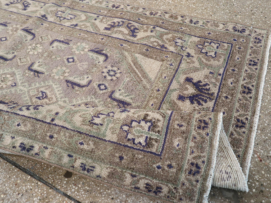 Vintage Persian Malayer Throw Rug, No.32824 - Staging