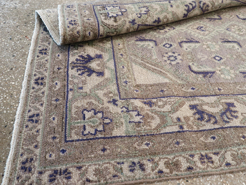 Vintage Persian Malayer Throw Rug, No.32824 - Staging