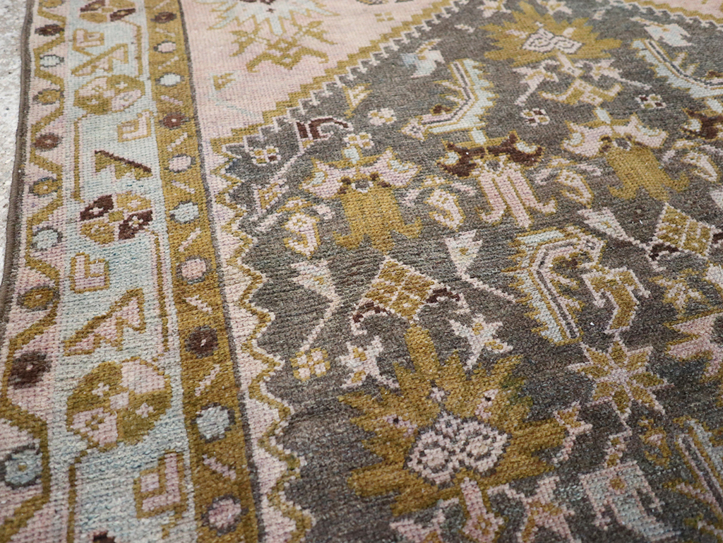 Vintage Persian Malayer Throw Rug, No.32825 - Staging