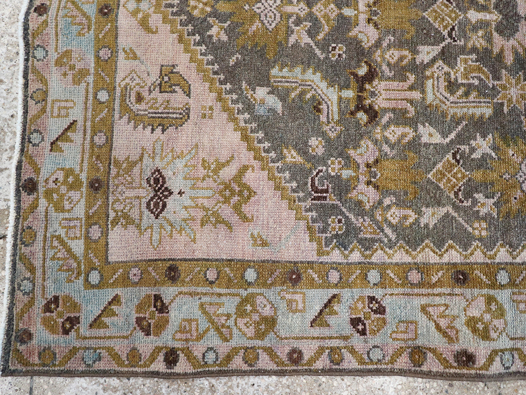 Vintage Persian Malayer Throw Rug, No.32825 - Staging