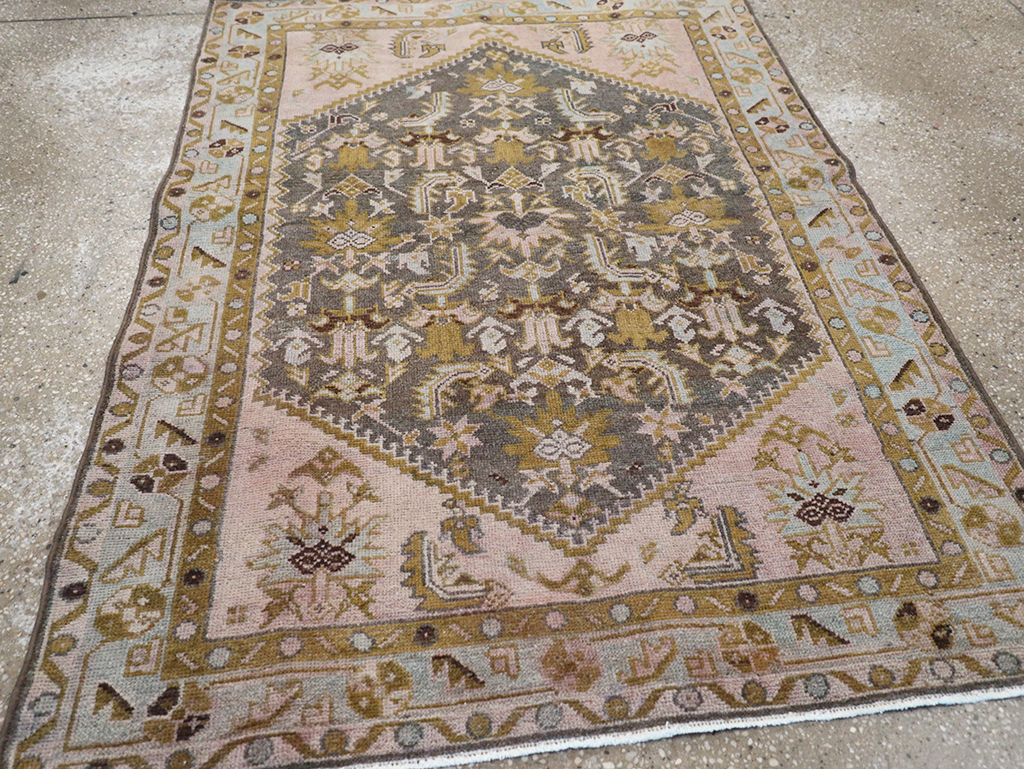 Vintage Persian Malayer Throw Rug, No.32825 - Staging