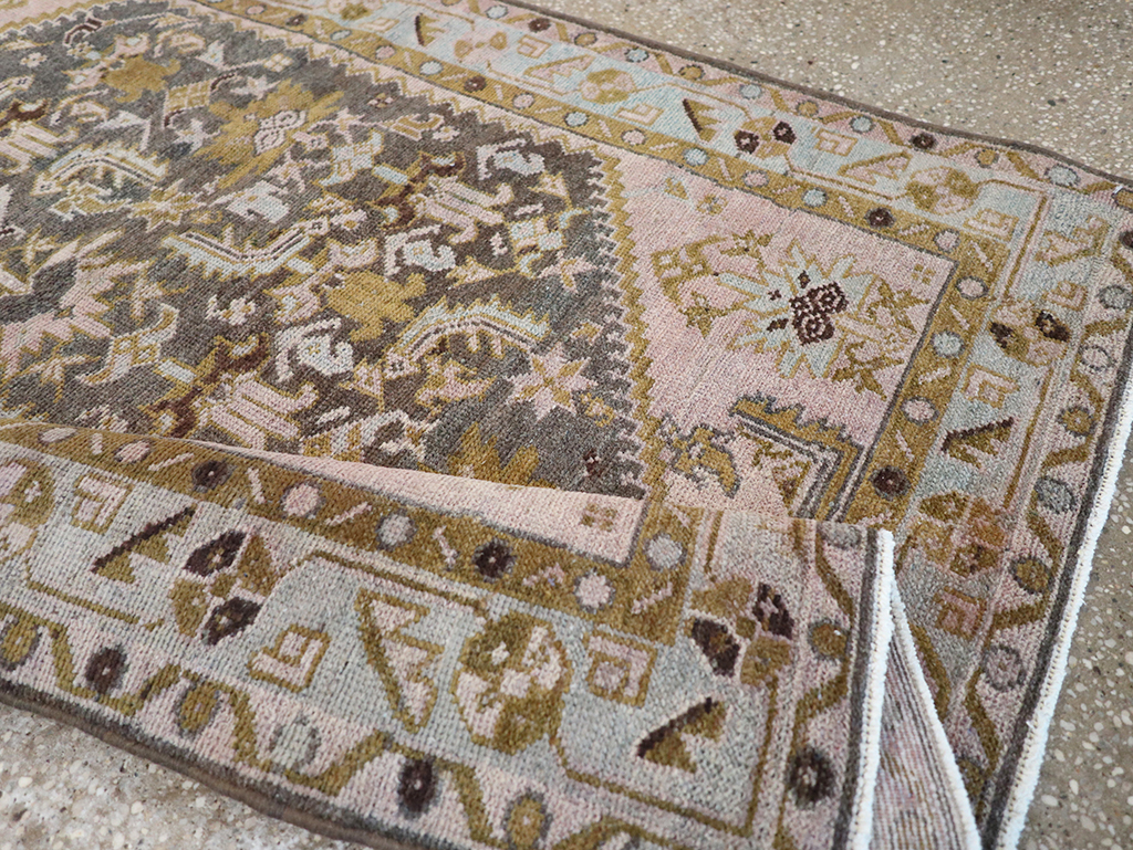 Vintage Persian Malayer Throw Rug, No.32825 - Staging