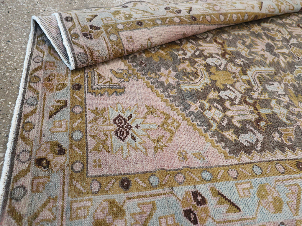 Vintage Persian Malayer Throw Rug, No.32825 - Staging