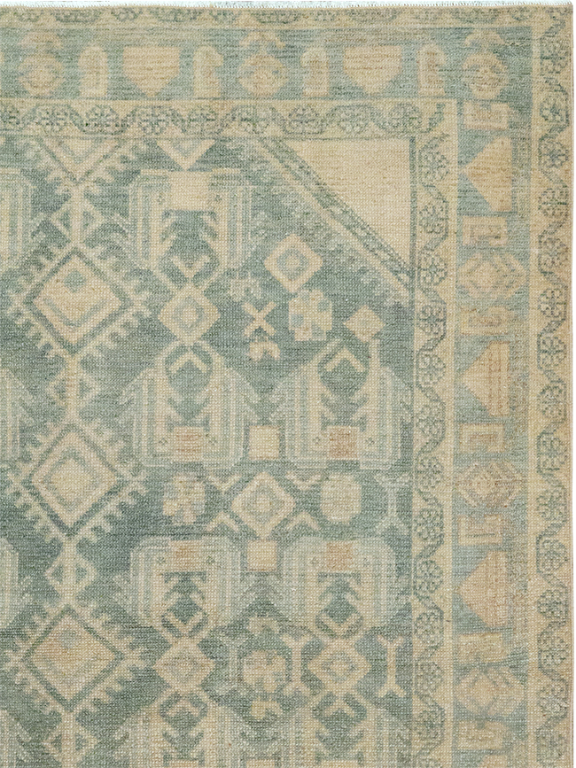 Vintage Persian Malayer Throw Rug, No.32826 - Staging