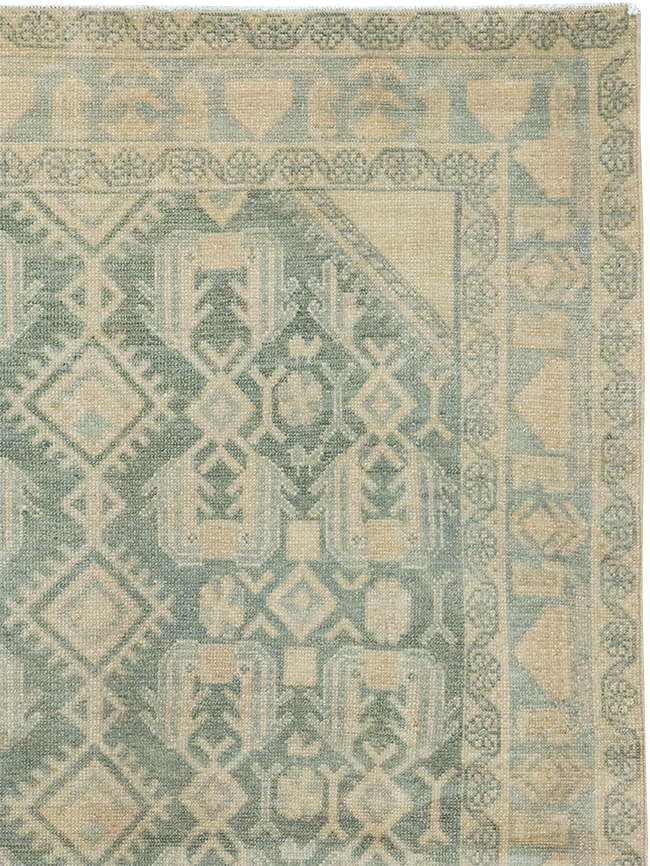 Vintage Persian Malayer Throw Rug, No.32826 - Staging