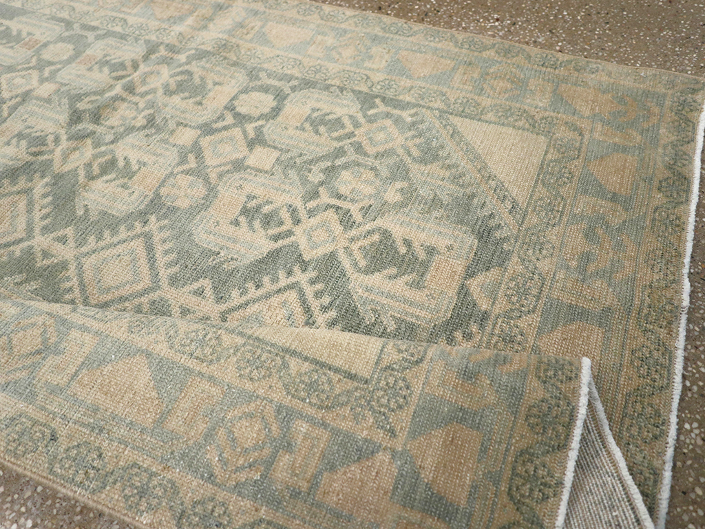 Vintage Persian Malayer Throw Rug, No.32826 - Staging