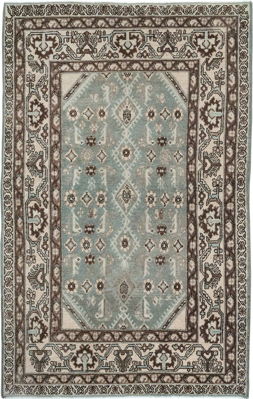 Vintage Persian Malayer Throw Rug, No.32827 - Staging