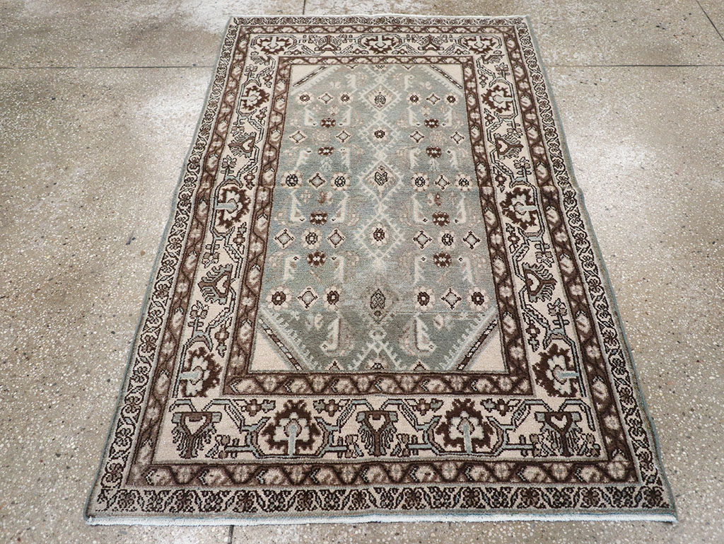Vintage Persian Malayer Throw Rug, No.32827 - Staging
