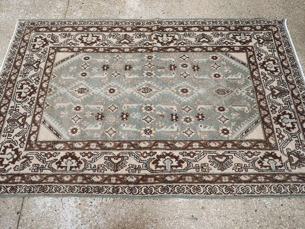 Vintage Persian Malayer Throw Rug, No.32827 - Staging