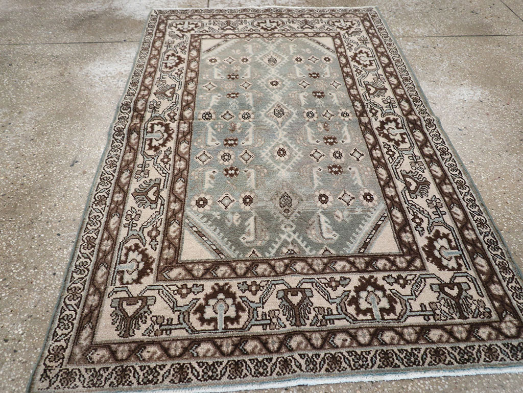 Vintage Persian Malayer Throw Rug, No.32827 - Staging