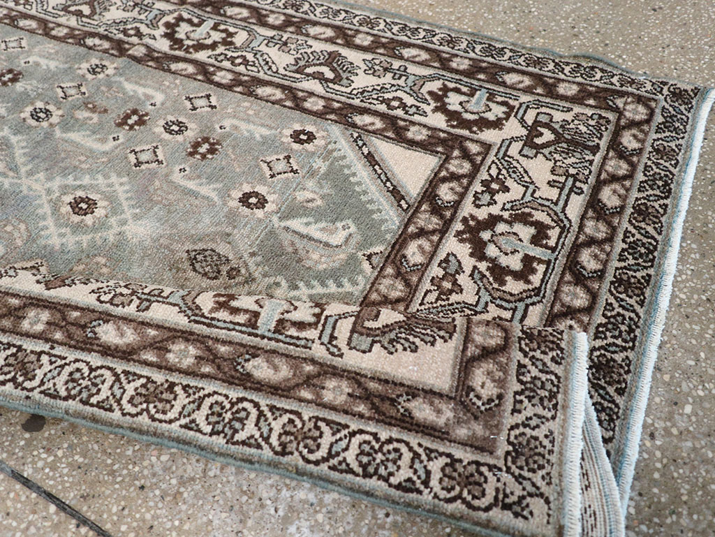 Vintage Persian Malayer Throw Rug, No.32827 - Staging