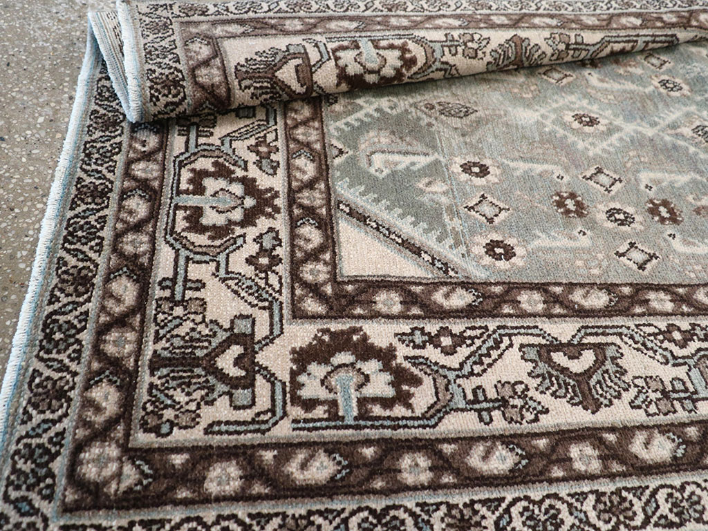 Vintage Persian Malayer Throw Rug, No.32827 - Staging