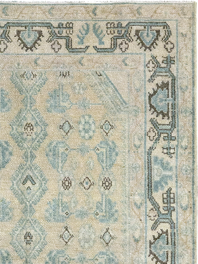 Vintage Persian Malayer Throw Rug, No.32828 - Staging