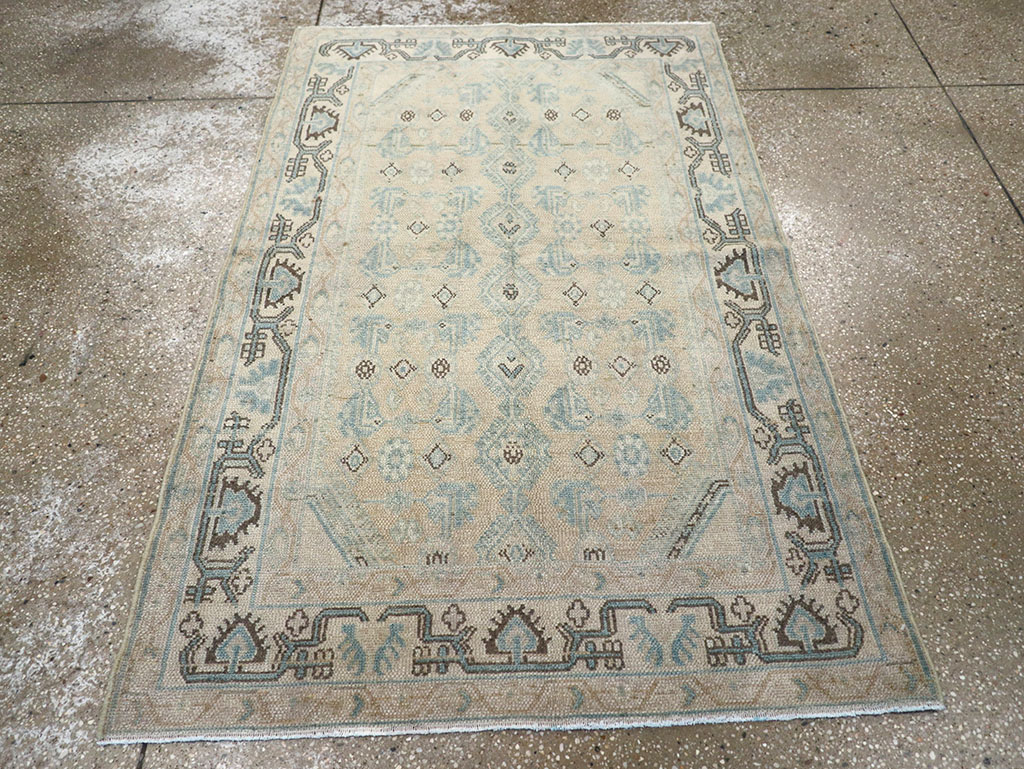 Vintage Persian Malayer Throw Rug, No.32828 - Staging
