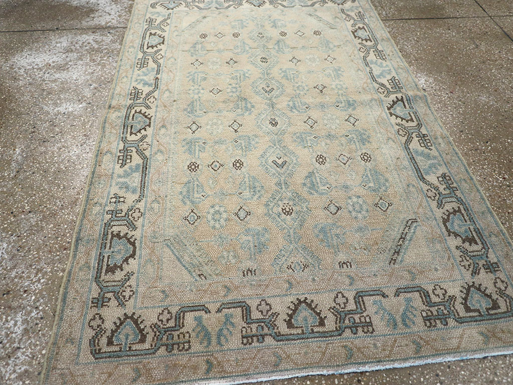 Vintage Persian Malayer Throw Rug, No.32828 - Staging