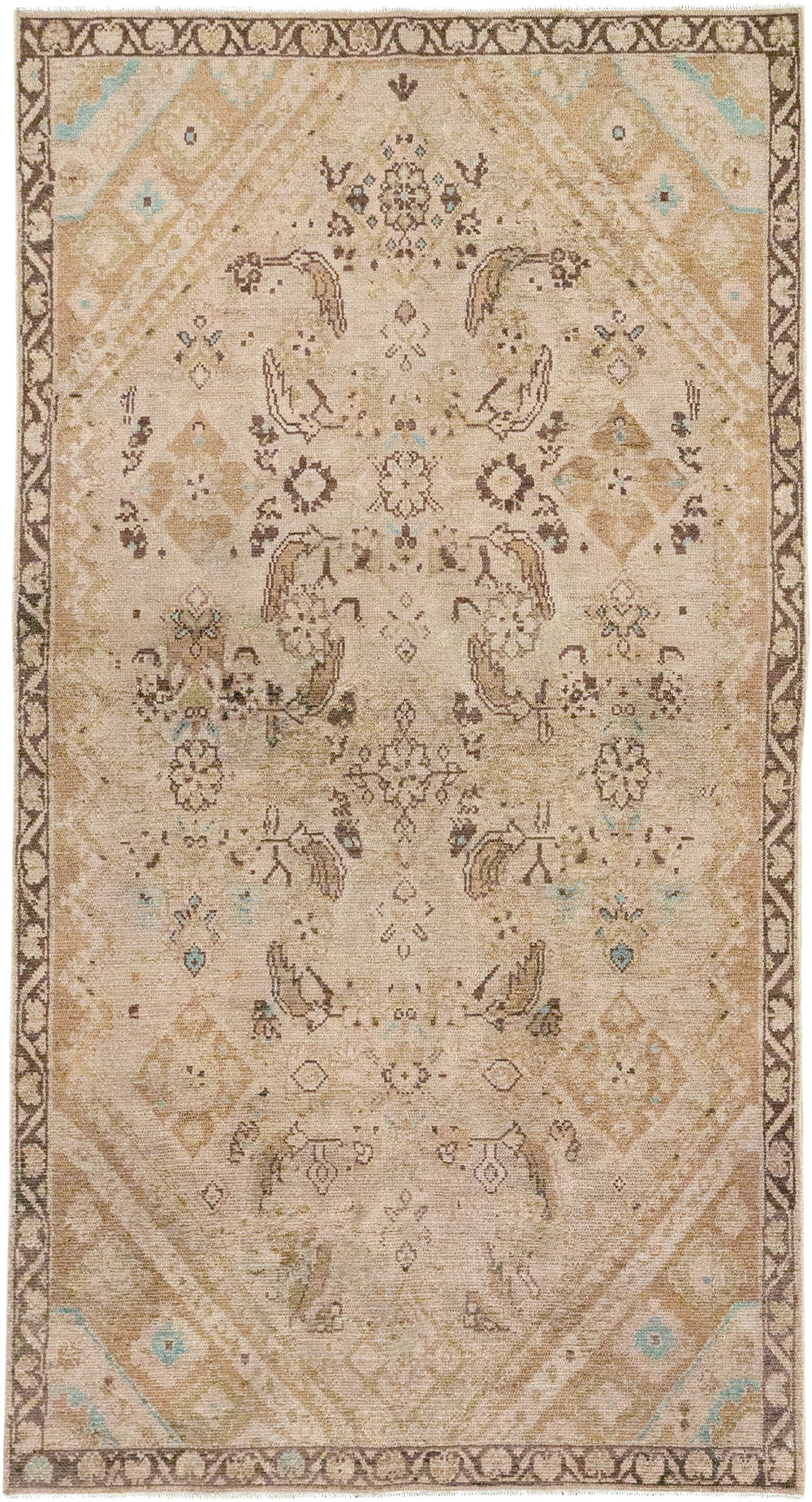 Vintage Persian Malayer Accent Rug, No.32829 - Staging
