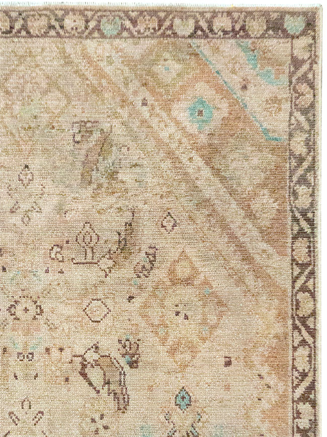 Vintage Persian Malayer Accent Rug, No.32829 - Staging