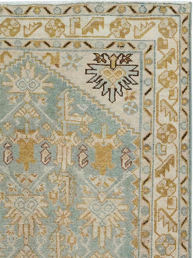 Vintage Persian Malayer Throw Rug, No.32830 - Staging