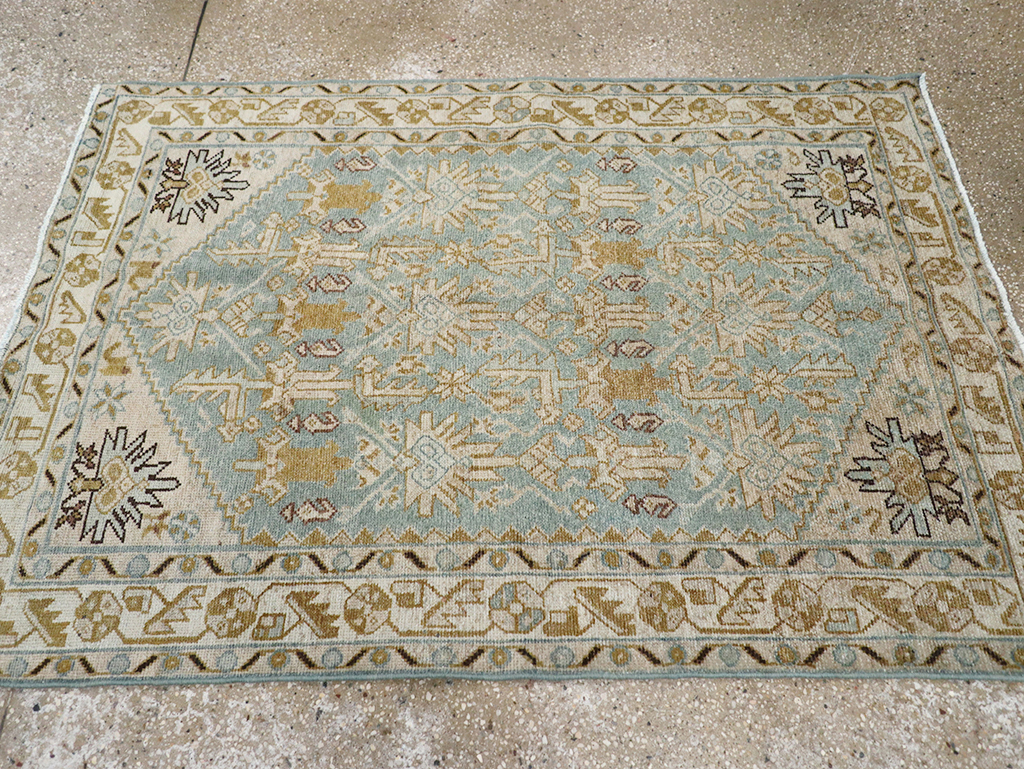 Vintage Persian Malayer Throw Rug, No.32830 - Staging