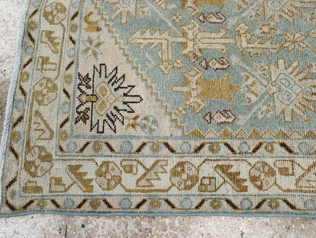 Vintage Persian Malayer Throw Rug, No.32830 - Staging