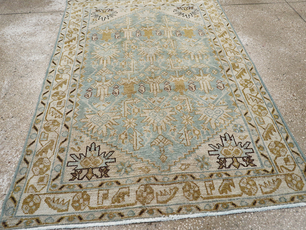 Vintage Persian Malayer Throw Rug, No.32830 - Staging