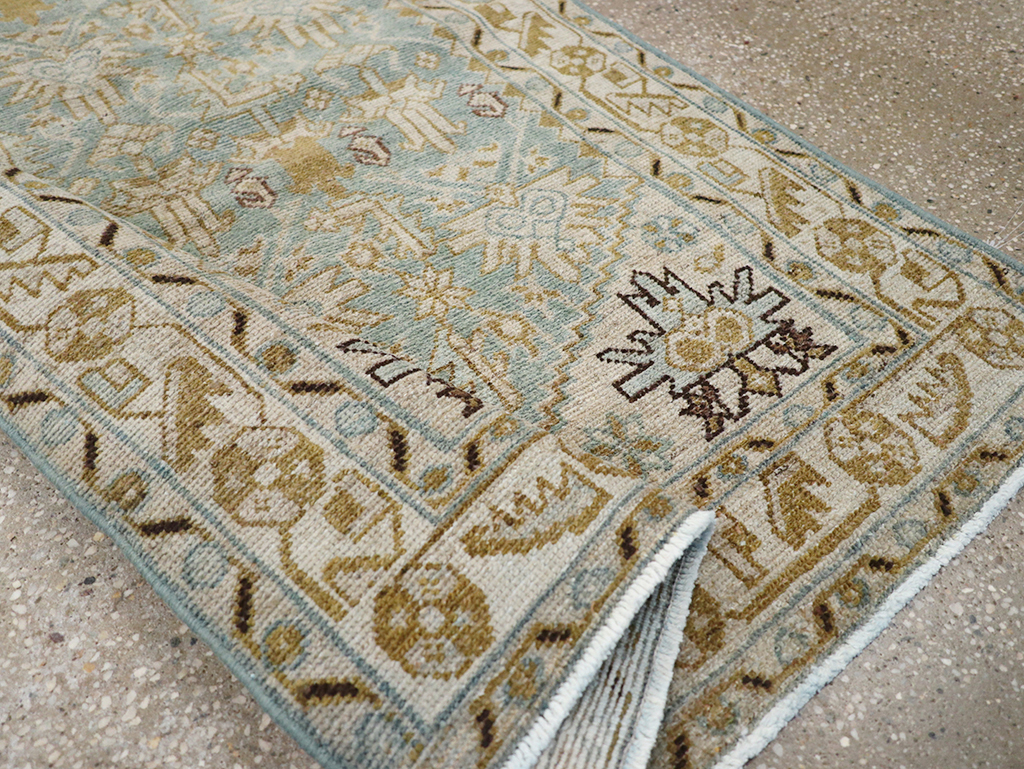 Vintage Persian Malayer Throw Rug, No.32830 - Staging