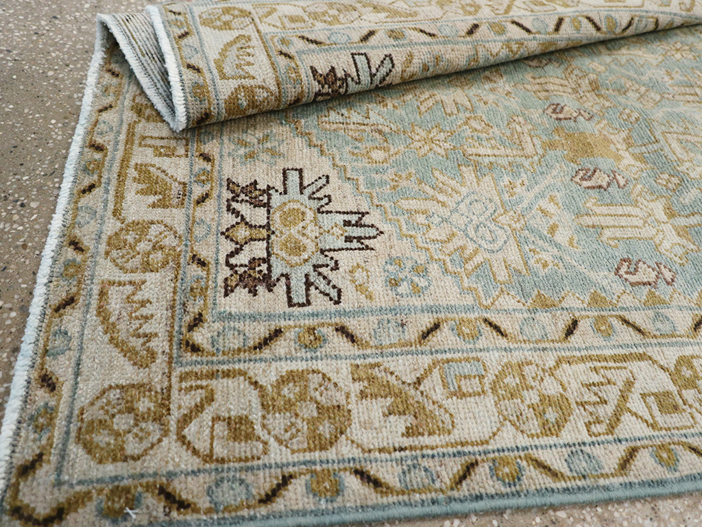 Vintage Persian Malayer Throw Rug, No.32830 - Staging