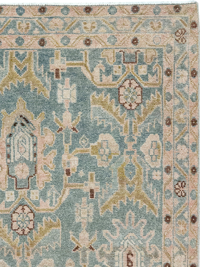 Vintage Persian Malayer Throw Rug, No.32831 - Staging