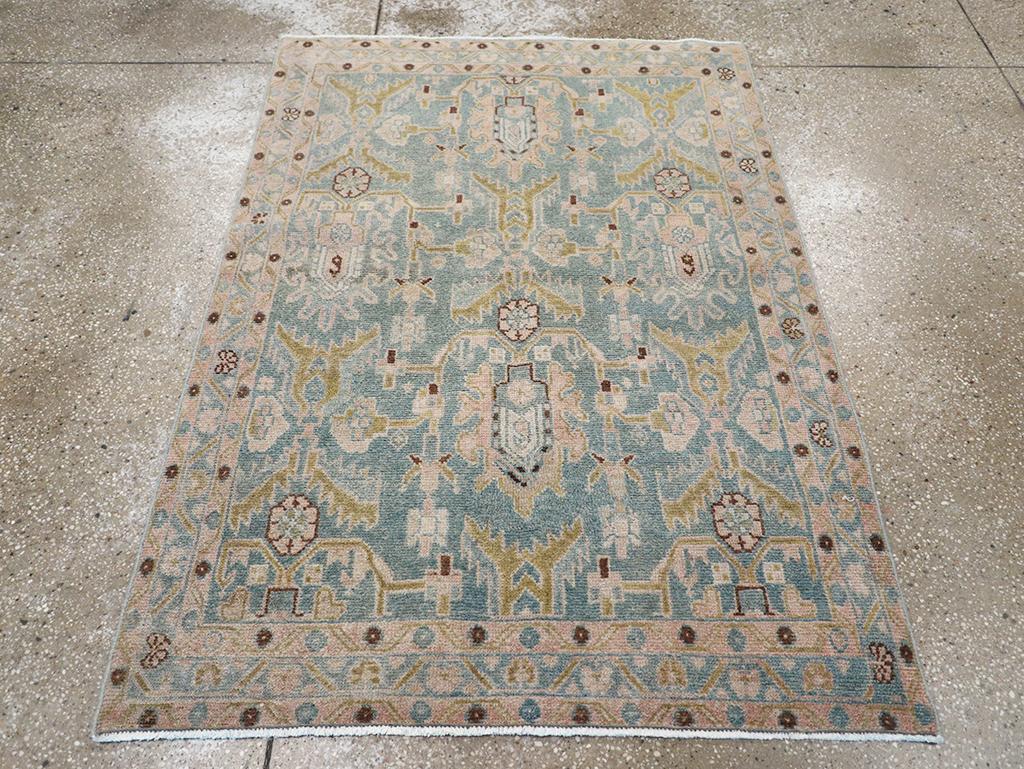 Vintage Persian Malayer Throw Rug, No.32831 - Staging