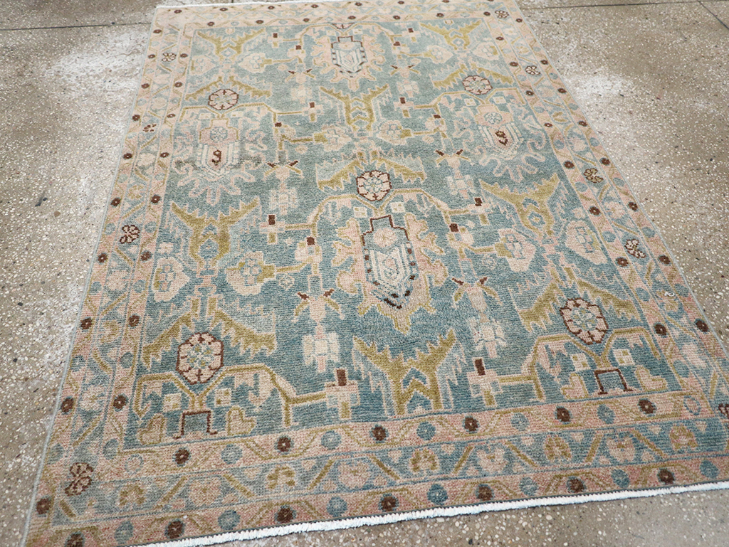 Vintage Persian Malayer Throw Rug, No.32831 - Staging