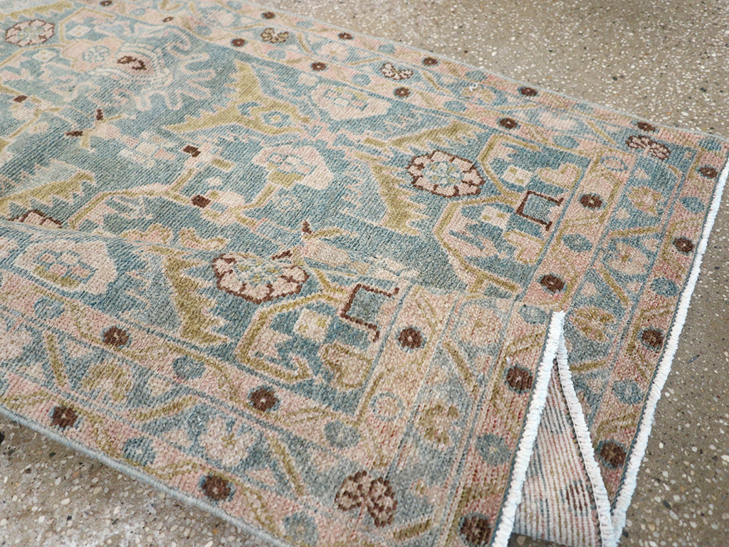 Vintage Persian Malayer Throw Rug, No.32831 - Staging
