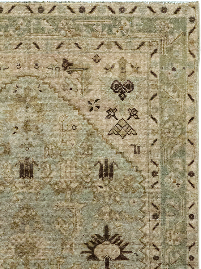 Vintage Persian Malayer Throw Rug, No.32832 - Staging